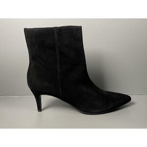 Marc Fisher Boots Womens Size 9.5 Black MfGLORRY Suede Ankle Bootie Kitten Heel
